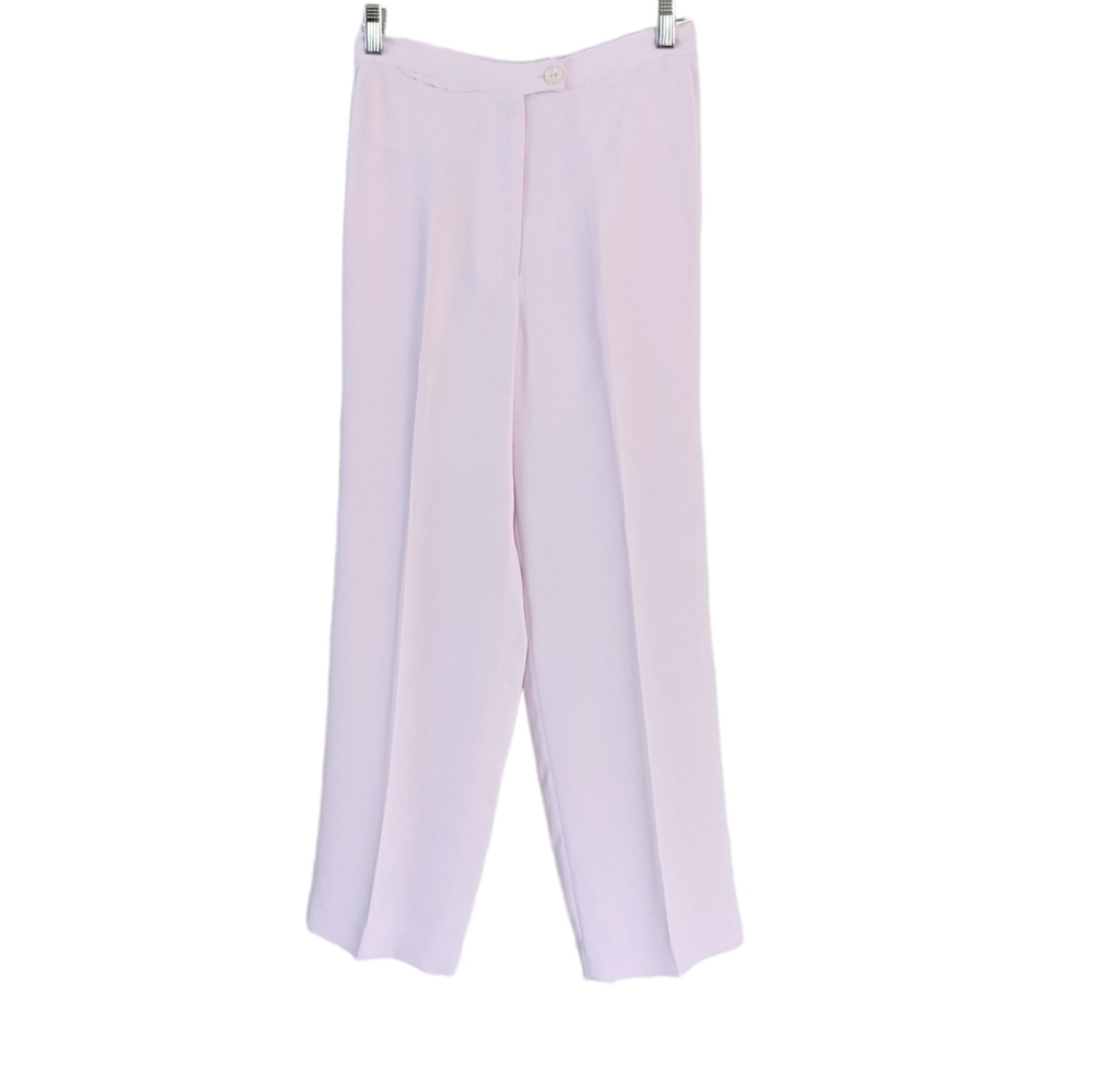 VINTAGE pink lilac flowy wide leg pants trousers size Small @y